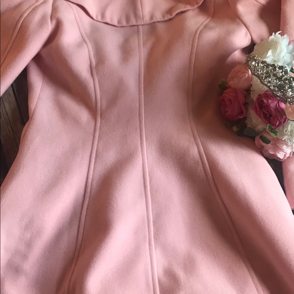 ๐ Pink dressy pea coat size small ๐ - Picture 6 of 7
